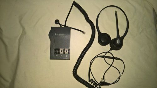 Plantronics VISTA M22 Amplifier with HEADSET and cables Great condition