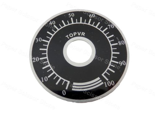 6pcs 40mm Potentiometer Knob Scale Mark Plate Dial 0 to 100 marks
