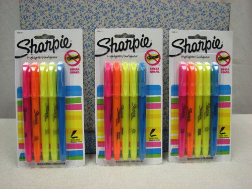 Lot of 3 PACKS, New Sharpie Accent Pocket Style Highlighters narrow Chisel Tip