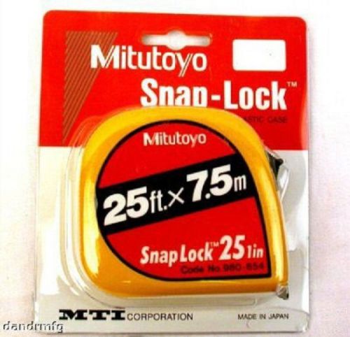 NEW MITUTOYO JAPAN 25 ft MEASURING TAPE HIGH QUALITY SNAP LOCK MADE IN JAPAN