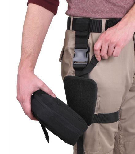 Black nylon emt ems paramedic drop leg medic first aid kit pouch molle holster for sale
