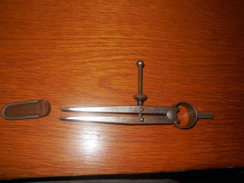Vintage Union Tool Co. 4&#034; Compass with Sheath.   Free USA Shipping!