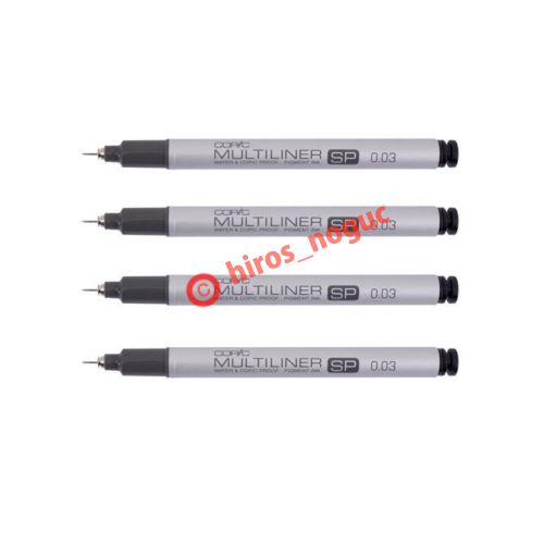 Copic Multiliner SP Black Ink Marker, 0.03 Tip 4pcs set