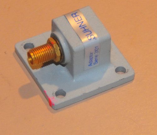 Suhner 3101 Waveguide Adapter Transition to SMA UG-416/U Microwave Adaptor