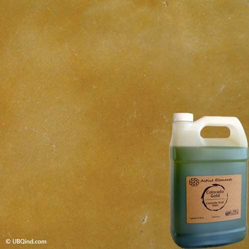 Concrete stain - active elements by ubqind - colorado gold color - 1 gallon for sale