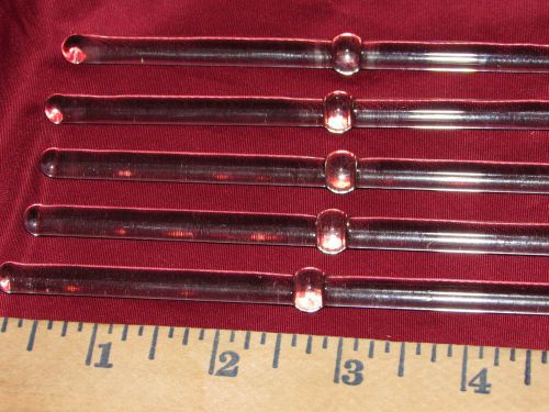 Lot of 5 Glass Stirring Rods 11&#034; long 7 mm Diameter Stirrer Mixer Lab