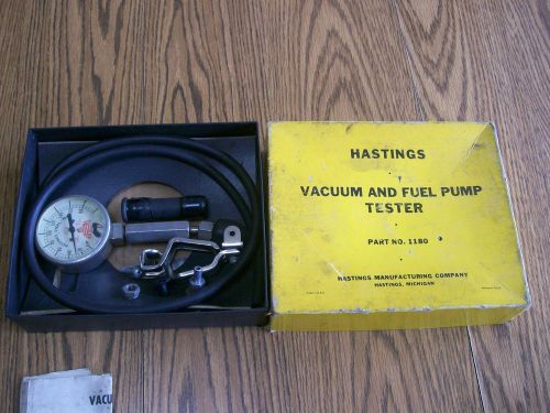 vintage hastings vacuum and fuel pump tester gauge part # 1180 sets the pace