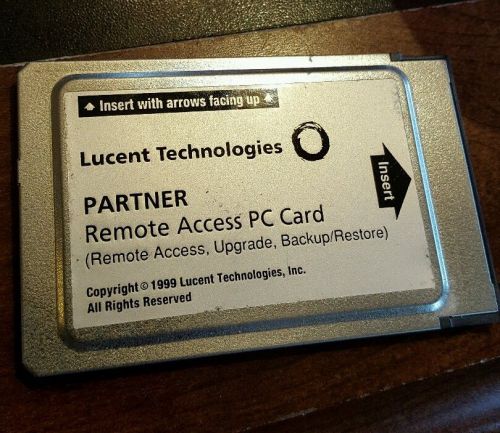 Avaya Lucent Tech Partner Remote Access PC Card 12G1