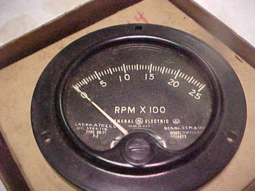 GENERAL ELECTRIC DIESEL TACHOMETER RPM X 100  ...2500 MAX