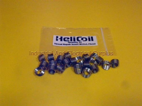 HeliCoil Thread Repair Inserts Refill Metric 12 X 1.75 X 12 - Quantity 22 - New