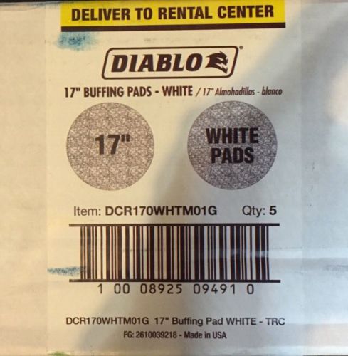 Diablo 17&#034; buffing pads - White Round DCR170WHTM01G