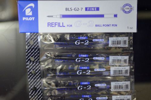 Pilot G2 Refill 0.7mm roller gel ink ball pen Blue BLS-G2-7 12pcs