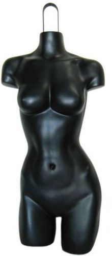 Mn-265 1 pc black deluxe female 3/4 upper torso hanging mannequin display form for sale