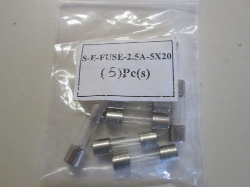 7 ea. SE Fuse 2.5 Amp 250 Volt 3 x 20 1/8&#034; x 3/4&#034; New in Package