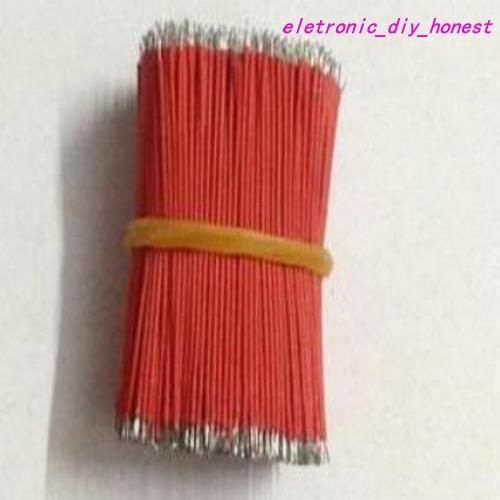 1000pcs Red tinned wire diameter 0.8MM wire electronic wire lengh 50mm#A201