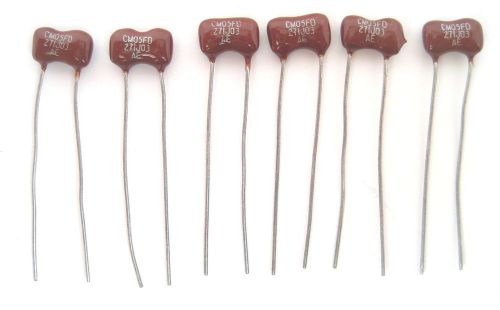 270pf 500v silver mica capacitors: radios, amps, transmitters, qrp, etc: 6/lot for sale