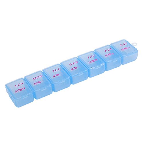Clear Blue Plastic Medicine Components Parts Boxes