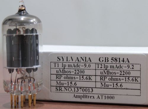 5814A  Sylvania Gold Brand made in USA Amplitrex AT1000 Tested #1370013
