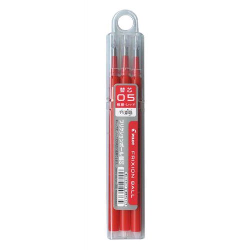 New Pilot Friction Ball-Point Pen Ink Refill for 0.5 mm Red ( 3 pcs ) from Japan