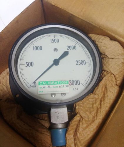 HELICOID 1/2&#034; 0-3000 PSI PRESSURE GAUGE 440L