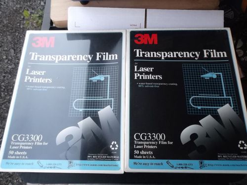 Lot of 2 Packs of NEW 3M Transparency Film for Laser Printers (CG3300)