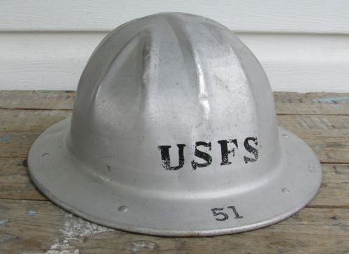 Bf mcdonald aluminum hard hat usfs forestry vintage industrial old safety helmet for sale