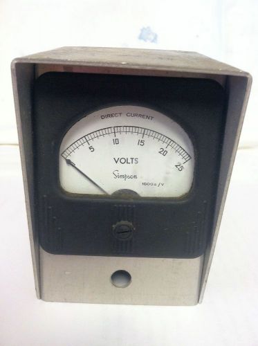 Simpson panel meter mounted in small AL box.  1000 ohms per volt