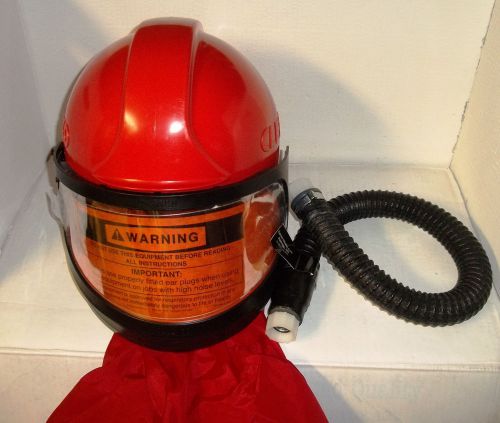 Clemco apollo 60 respirator helmet red cape air supplied sandblast for sale