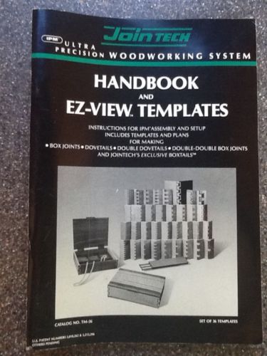 JoinTech IPM Woodworking System - Handbook and EZ-View 36 Templates