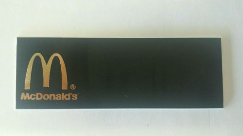 McDonalds Name badge with Magnetic backing.