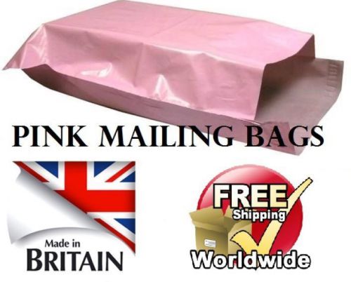 Pink Mailing Bags 55 Micron 16.5 x 23 cm (6&#034; x 9&#034;) Permanent Self-Seal 10 - 1000