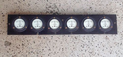 Six Walthers DC Voltmeters - Vintage - Steampunk - Cool