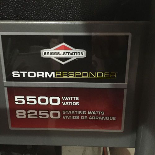 Briggs &amp; stratton 5500/8250 watt storm responder generator excellent condition for sale