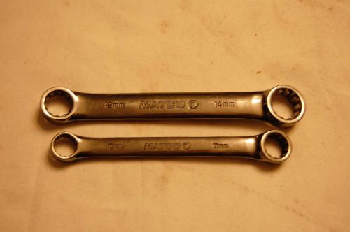 Matco Tools Short Metric Box End Wrenches 10mmX11mm &amp; 12mmX14mm