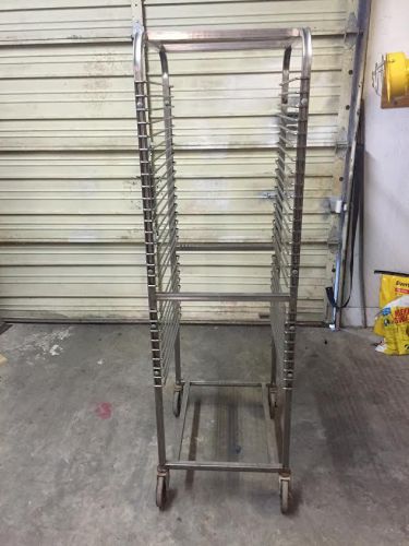 1 full size rolling rack 18x26 stainless steel bakery rack 27 pan capacity for sale
