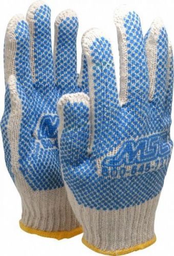 12 Pair PVC Blue Dot Cotton General Purpose Work Gloves Size Large L
