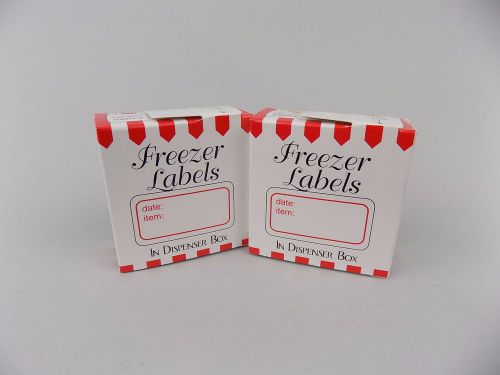 White and Red 1 x 2 Inch Freezer Labels, Set of 100 (Set of 2)