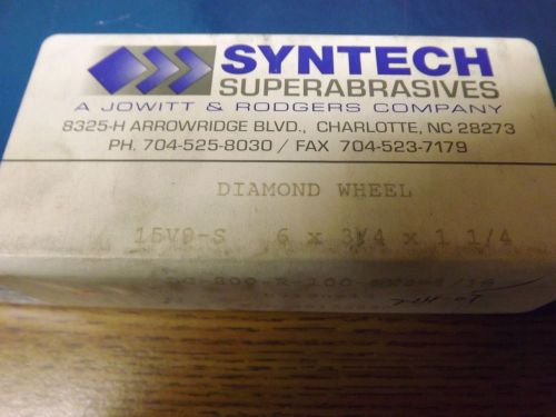 Syntech abrasives diamond grinding wheel 6 x 3/4 x 1 1/4 for sale