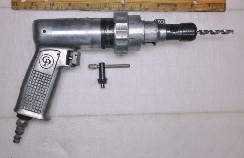 1 Chicago pneumatic 1/4&#034; Drill 5300 RPM with attachment and Jacobs Chuck w/key