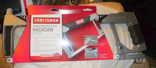New Sears Craftsman 12&#034; inch  in. Hack Saw,heavy duty,convertible,storage blades