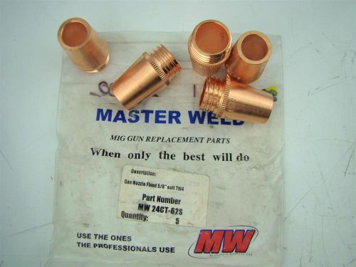 MASTER WELD GAS NOZ FIXED 5/8&#034; SUIT TW4   MW 24CT-62S (5 COUNT)
