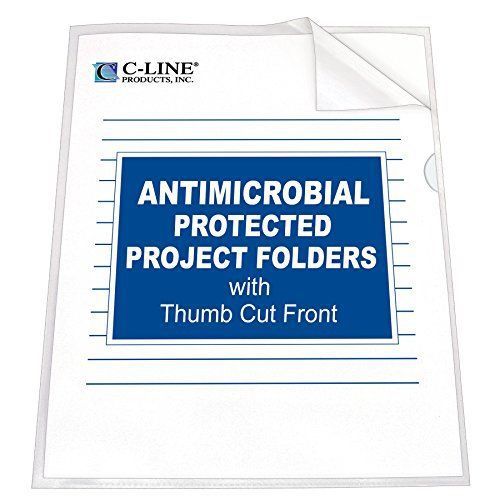 C-Line Project Folder with Antimicrobial Protection, Reduced Glare, Letter New