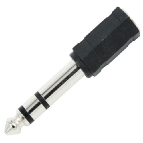 Headphone/microphone adapter converter 6.35mm 1/4&#034; stereo plug to 3.5mm socket for sale