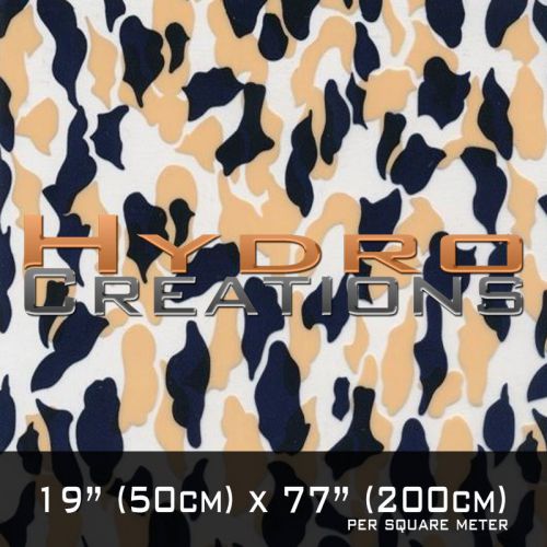 Hydrographic film for hydro dipping water transfer film blue tan military camo for sale