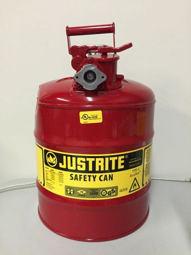 JUSTRITE 7250130 Type II Safety Can, 17-1/2 In. H, Red *12E*