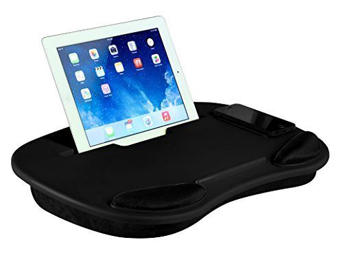 Laptop Tablet Lap Desk Portable Table Plush Media Slot Holder Travel Tray Pad
