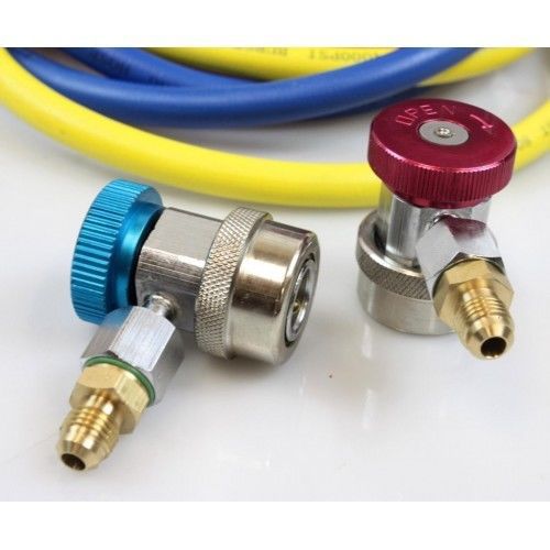 R134a a/c manifold gauge conversion kit high low angle quick adapter acme car ac for sale
