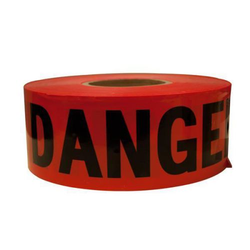Red &#034;danger&#034; tape roll 3&#034; inch x 1000&#039; ft. police barricade barrier for sale
