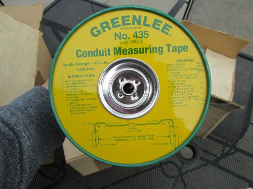1 new roll greenlee no.435 conduit measuring tape 3000 ft. new old stock for sale