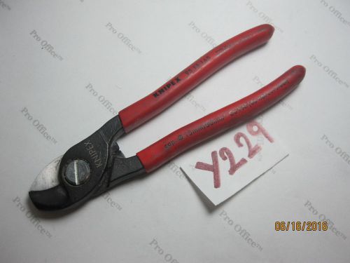 Cable Shears, 6-1/2&#034; 6.5&#039;&#039;, Knipex, 95 11 165 Cu + Al FOR Copper &amp; Aluminum